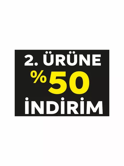 2. Ürüne %50 İndirim Afişi Siyah Zemin Modelleri ve Fiyatları | Branda Vinil Baskı Zajabaski