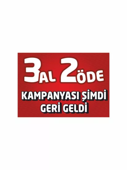 3 Al 2 Öde Kampanyası Afişi Modelleri ve Fiyatları | Mağaza Branda Vinil Baskı Zajabaski