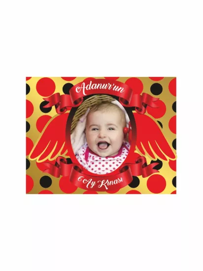 6 Ay Bebek Kına Hatırası Magnet Resimli Puantiye Zeminli Modelleri ve Fiyatları | Zajabaski.com Online Shop