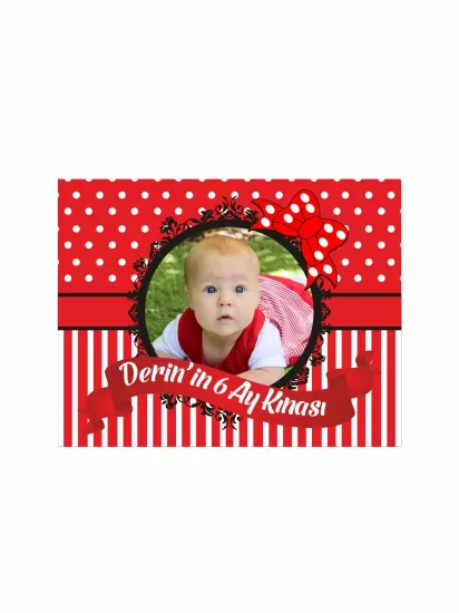 6 Ay Bebek Kınası Hediyelik Magnet Kırmızı Beyaz Konsept Modelleri ve Fiyatları | Zajabaski.com Online Shop