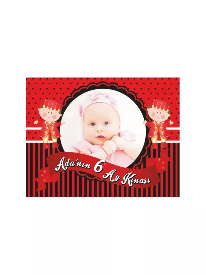6 Ay Bebek Kınası Magnet Kırmızı Siyah Renk Bindallı Bebekler Tema Modelleri ve Fiyatları | Zajabaski.com Online Shop