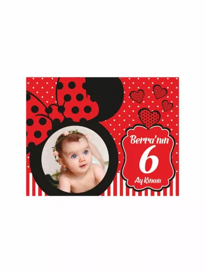 6 Ay Kız Bebek Kınası Dağıtmalık Magnet Kalp Tema Modelleri ve Fiyatları | Zajabaskı