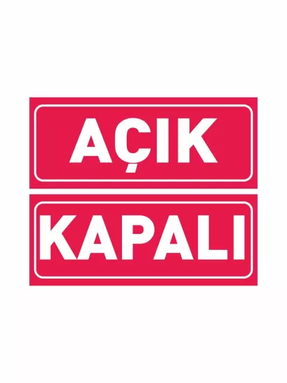 Açık Kapalı Levhası Nar Çiçeği 30x12 cm | 3 mm Foreks | ZajaBaskı