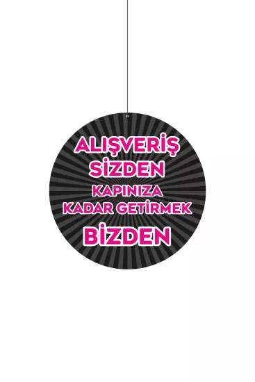 Zajabaskı Alışveriş Sizden Kapınıza Kadar Getirmek Bizden Mağaza Dönkartı 30x30 cm Modelleri ve Fiyatları