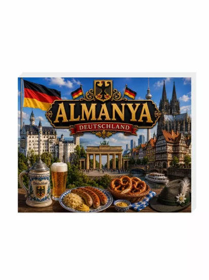 Almanya Buzdolabı Süsü Magnet | Almanya Hatıra Magnet | ZajaBaskı