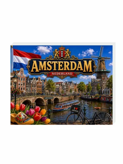 Amsterdam Buzdolabı Süsü Magnet | Amsterdam Hatıra Magnet | ZajaBaskı