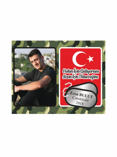 Asker Hatırası Magnet Resimli Künye Konsept Modelleri ve Fiyatları | Zajabaskı