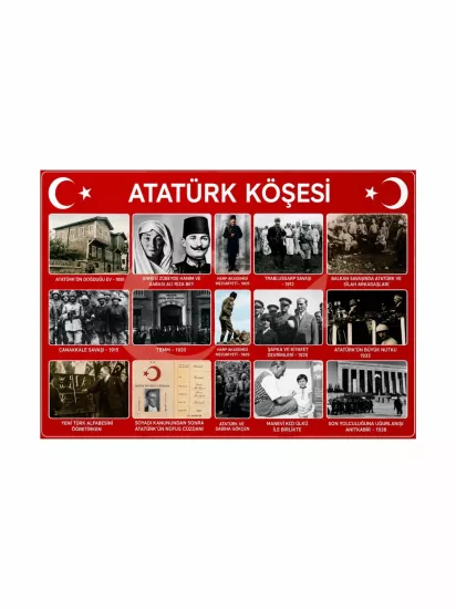 Atatürk Köşesi Okul Eğitici Afişleri | Sınıf Posterleri | Zajabaskı