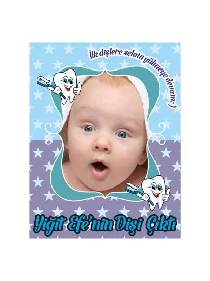 Bebe Mavisi Konsept Diş Magnet Sevimli Dişler Tema Modelleri ve Fiyatları | Zajabaskı