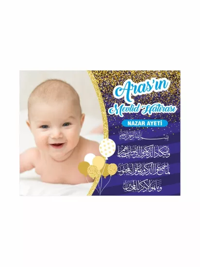 Zajabaskı Bebek Mevlid Magnet Mor Gold Simli Nazar Ayetli Erkek Bebek Magnet Modelleri ve Fiyatları