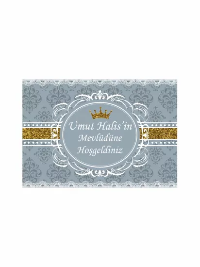 Mavi Gold Bebek Mevlüt Afişi Vinil Baskı | Zajabaskı