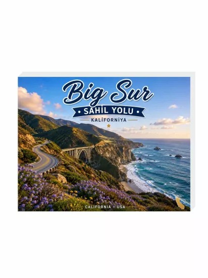 Big Sur Sahil Yolu Kaliforniya Buzdolabı Magnet Süsü 9x7 cm | ZajaBaskı