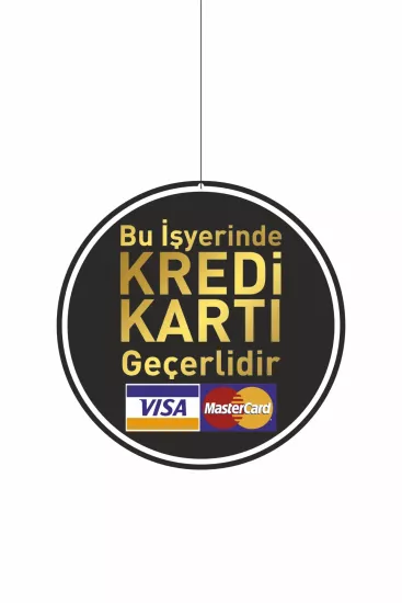 Bu İşyerinde Kredi Kartı Geçerlidir Levhası Siyah Gold Modelleri ve Fiyatları | Zajabaskı