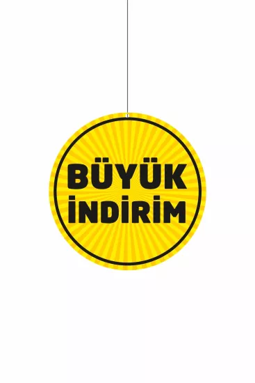 Büyük İndirim Mağaza Dönkart 30x30 cm Sarı Zeminli Modelleri ve Fiyatları | Zajabaskı