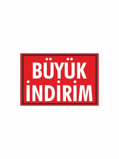 Büyük İndirim PVC Etiket | Mandallı Kampanya Kartı | Mağaza İndirim Etiketi | Zajabaskı