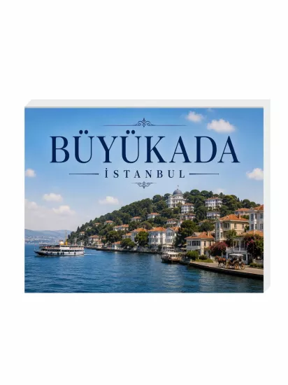 Büyükada İstanbul Buzdolabı Magnet Süsü 9x7 cm | Adalar Magneti | ZajaBaskı