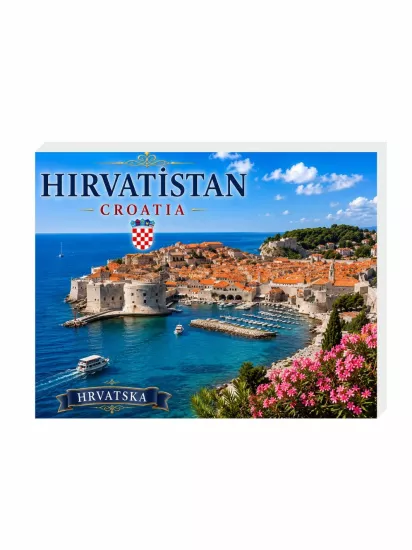 Hırvatistan Buzdolabı Magnet Süsü 9x7 cm | Hırvatistan Hatıra Magneti | ZajaBaskı