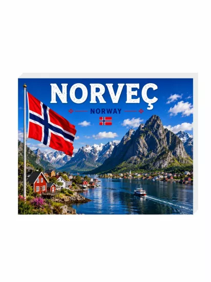Norveç Buzdolabı Magneti | 9x7 cm Hatıra Magnet | Zaja Baskı