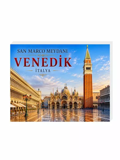 San Marco Meydanı Venedik Buzdolabı Magneti | 9x7 cm | Zaja Baskı