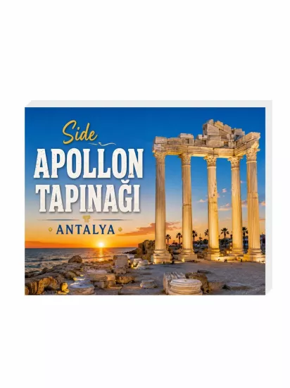 Side Apollon Tapınağı Buzdolabı Magneti | 9x7 cm | Zaja Baskı