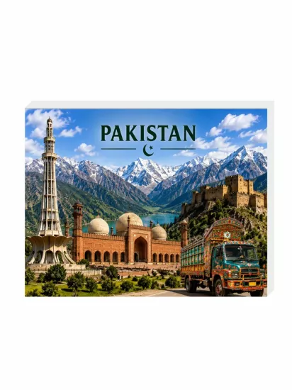Süs Pakistan Buzdolabı Magneti | 9x7 cm Hatıra Magnet | Zaja Baskı