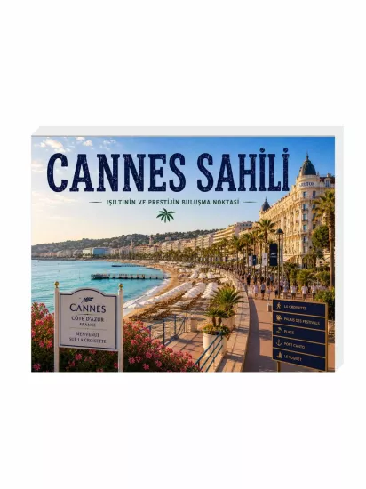 Cannes Sahili Magnet Buzdolabı Süsü | Fransa Magneti | ZajaBaskı