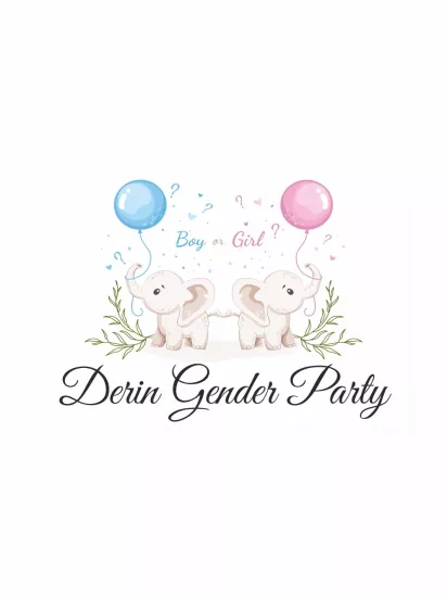 Cinsiyet Partisi Afişi Boy Or Girl Fil Figürlü Modelleri ve Fiyatları | Zajabaskı