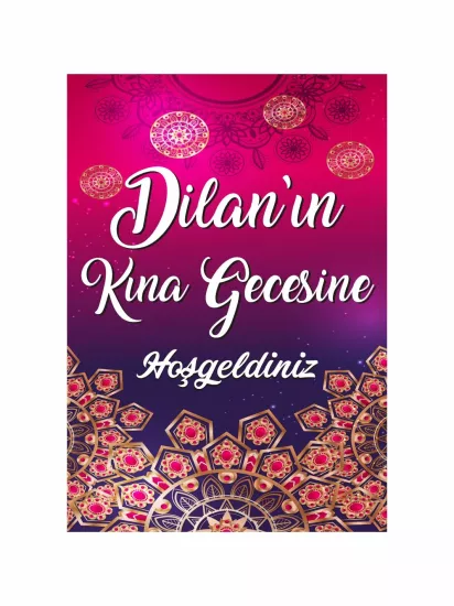 Davet Evi Kına Salonu Kına Gecesi Gelin Ayaklı Karşılama Panosu Modelleri ve Fiyatları | Zajabaskı
