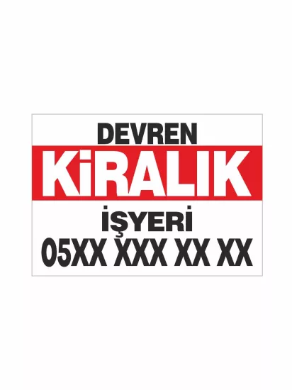 Devren Kiralık İşyeri Afişi Branda Vinil Baskı Modelleri ve Fiyatları | Zajabaskı