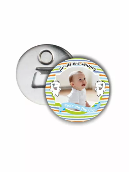 Diş Parti Açacak Magnet Erkek Bebek Resimli Renkli Çizgiler Zeminli Sevimli Dişler Tema Modelleri ve Fiyatları | Zajabaski.com