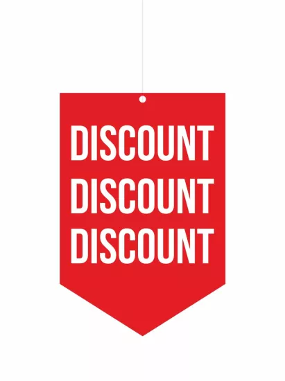 Discount Mağaza Dönkart Foreks 30x20 cm | İndirim Levhası | ZajaBaskı