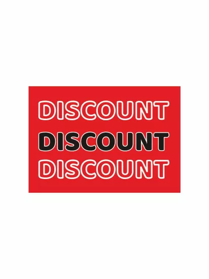 Discount Yazılı Mağaza Afişi Modelleri ve Fiyatları | Branda Vinil Baskı Zajabaski