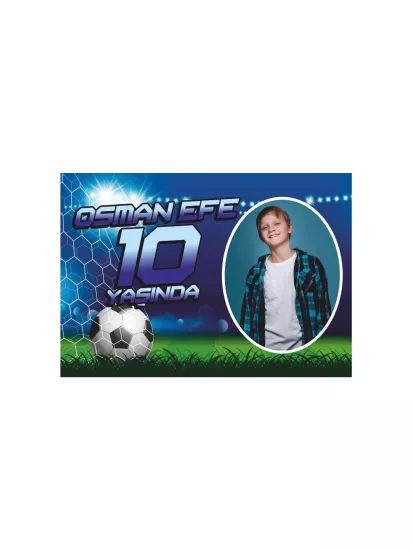 Doğum Günü Afişi Futbol Tema | Futbol Konsept Parti Afişi | Zajabaskı