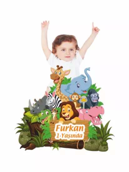 Doğum Günü Partisi Safari Ayaklı Karşılama Pano Modelleri ve Fiyatları | Zajabaski