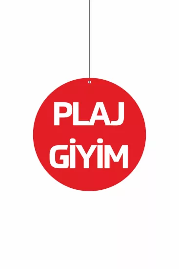 Plaj Giyim Yazılı Dönkart 30x30 cm Modelleri ve Fiyatları | Zajabaskı