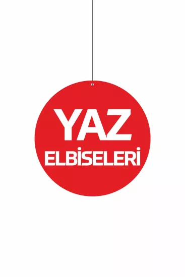 Yaz Elbiseleri Yazılı Dönkart Çift Yön Baskılı 30x30 cm Modelleri ve Fiyatları | Zajabaskı