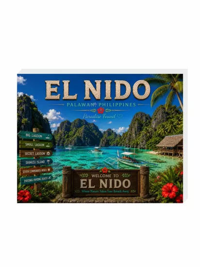 El Nido Buzdolabı Süsü Magnet | El Nido Hatıra Magnet | ZajaBaskı