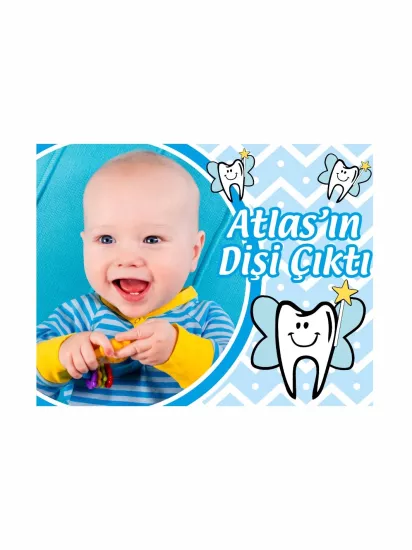 Erkek Bebek Dişi Çıktı Magnet Neşeli Dişler Tema Modelleri ve Fiyatları | Zajabaskı