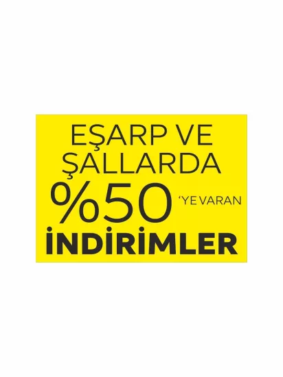 Eşarp ve Şallarda %50’ye Varan İndirimler Afişi Modelleri ve Fiyatları | Branda Vinil Baskı Zajabaski