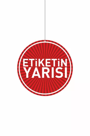 Etiketin Yarısı Mağaza Dönkartı Çift Yön Baskılı 30x30 cm