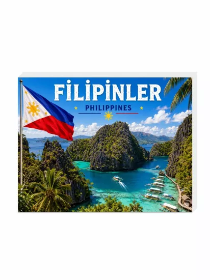 Filipinler Buzdolabı Magnet Süsü | 9x7 cm Hatıra Magnet | Zaja Baskı