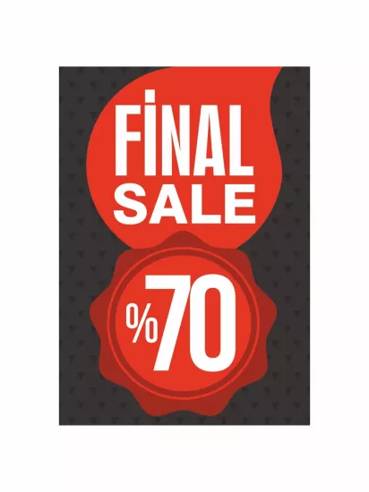 Final Sale %70 Mağaza Ayaklı Karşılama Panosu | Zajabaskı