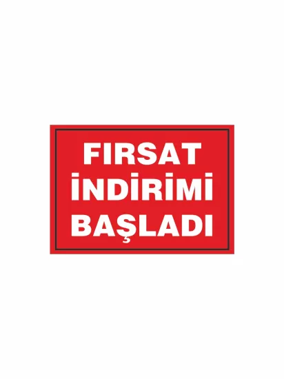 Fırsat İndirimi Başladı PVC Etiket | Mandallı Kampanya Kartı | Mağaza İndirim Etiketi | Zajabaskı