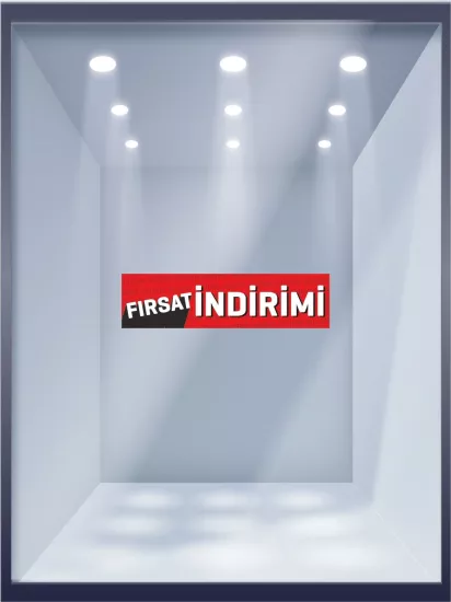 Fırsat İndirimi Mağaza Vitrin Folyo Baskısı Hazır Görsel | Zajabaskı
