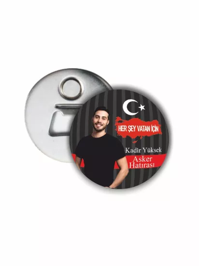 Fotoğraflı Her Şey Vatan İçin Asker Uğurlama Açacak Magnet Modelleri ve Fiyatları | Zajabaskı