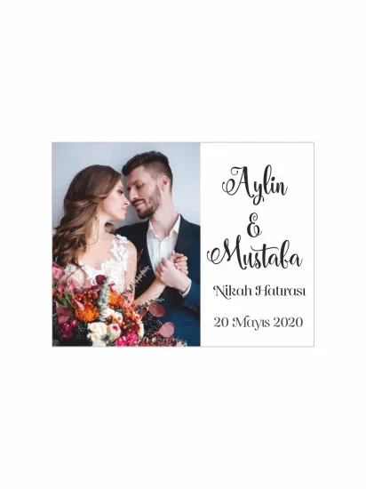 Fotoğraflı Nikah Hatırası Magneti Modern Düğün Çifti Fotoğraflı Hatıra Magneti Modelleri ve Fiyatları | Zajabaskı