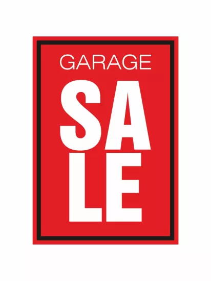 Garage Sale Mağaza Ayaklı Karşılama Panosu | Zajabaskı