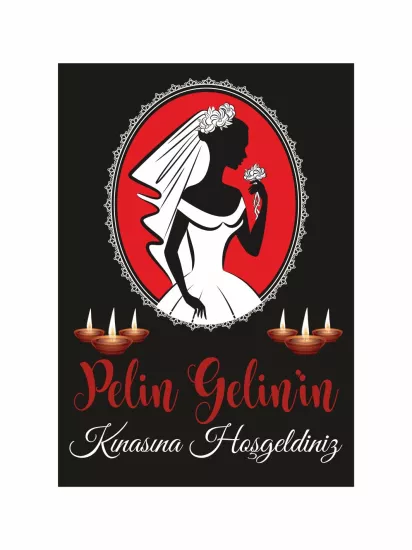 Gelin Kına Ayaklı Karşılama Panosu Henna Mum Konsept Modelleri ve Fiyatları | Zajabaskı