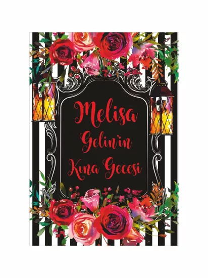 Gelin Kına Hatırası Ayaklı Pano Boho Çiçek Konsept Modelleri ve Fiyatları | Zajabaskı