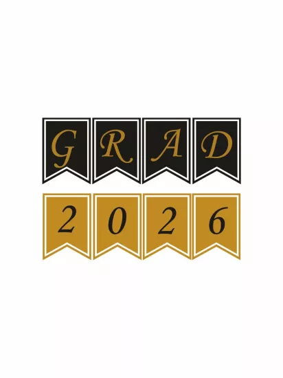 Grad 2026 Flama Banner Modelleri ve Fiyatları | Siyah Gold Mezuniyet Banner Zajabaskı